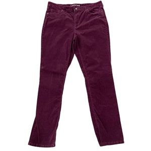Lands End sz 16Tall burgundy mid rise straight cords
